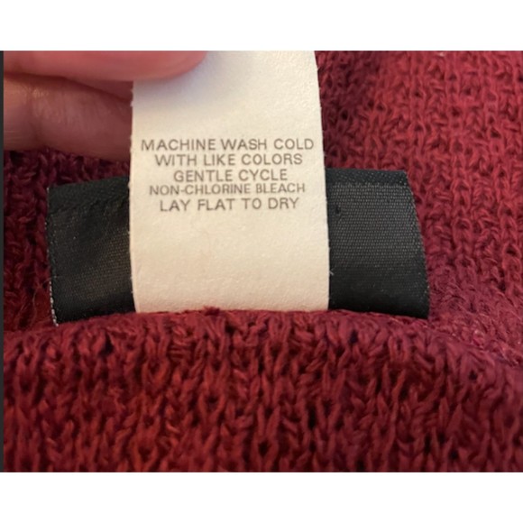 Rue21 Vintage 90's/Y2K Burgundy Hooded Bell Sleeve Sweater - Sz L - Picture 10 of 10